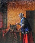 Pieter de Hooch Die Goldwagerin Spain oil painting artist